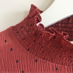 Orange Polka Dots Crop Top